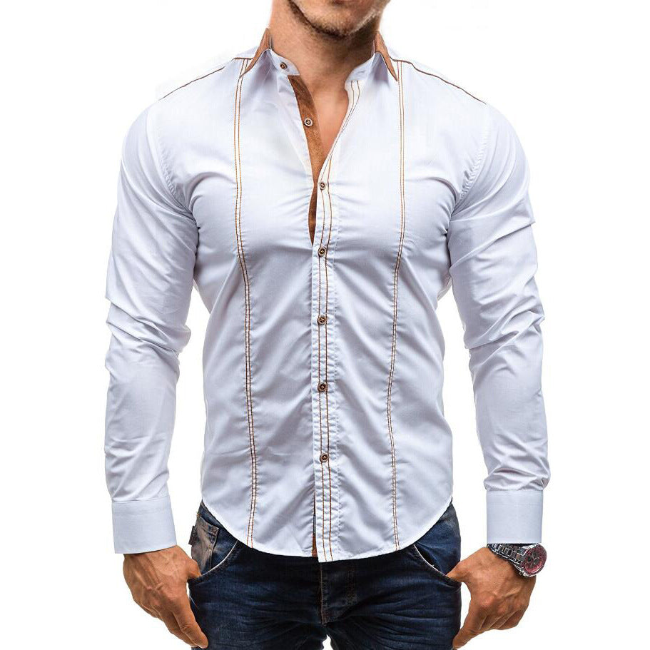 Casual Men's Loose Long-sleeved Shirt