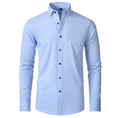 Men's Long Sleeve Shirt Mercerized Vertical Sense