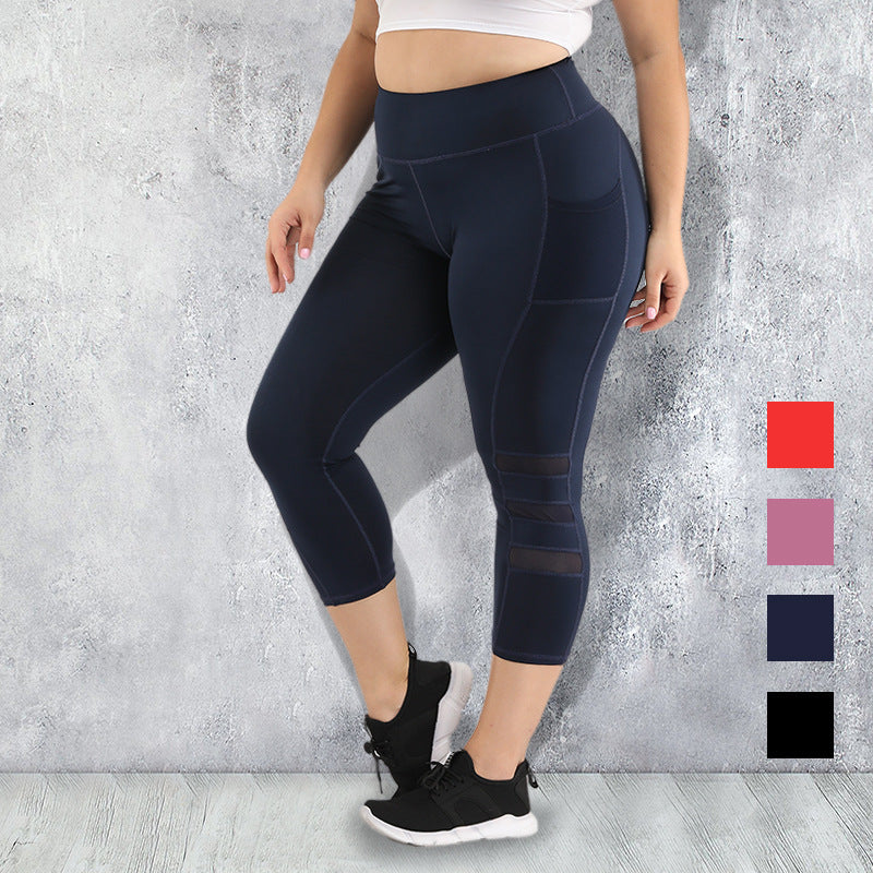 Plus size Women Yoga Leggings pants cropped