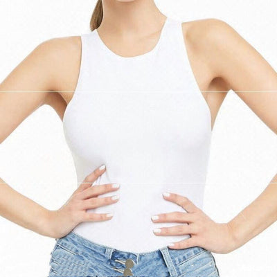 Summer Round Neck Sleeveless Bodysuit - Be You Cute Boutique