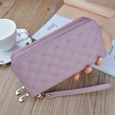 Women's Purse Long Double Zipper Handbags