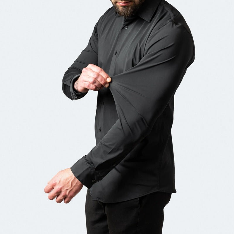 Men's Long Sleeve Shirt Mercerized Vertical Sense