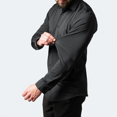 Men's Long Sleeve Shirt Mercerized Vertical Sense