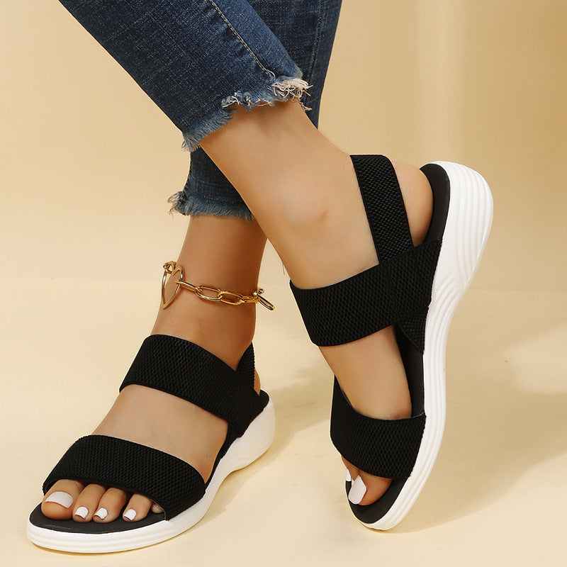 Double-strap Sandals Women Platform