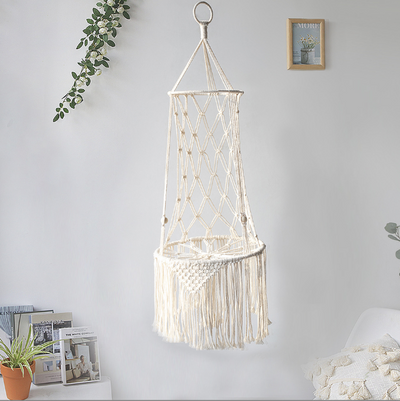 Cat hand woven nest hammock basket wall hanging