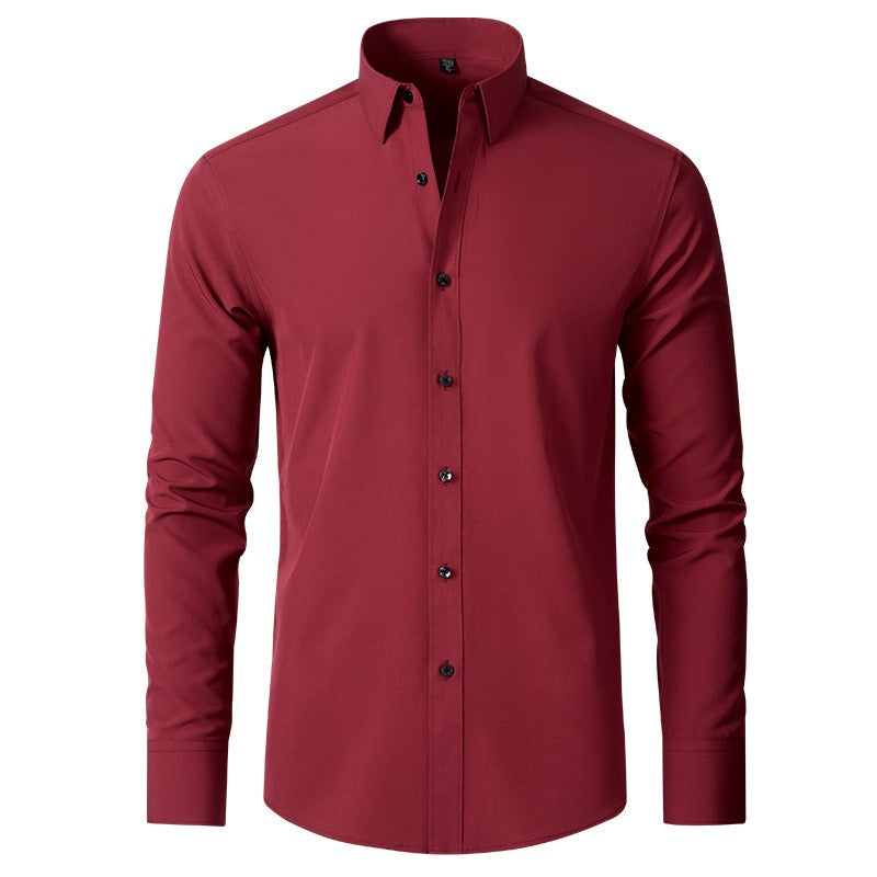 Men's Long Sleeve Shirt Mercerized Vertical Sense