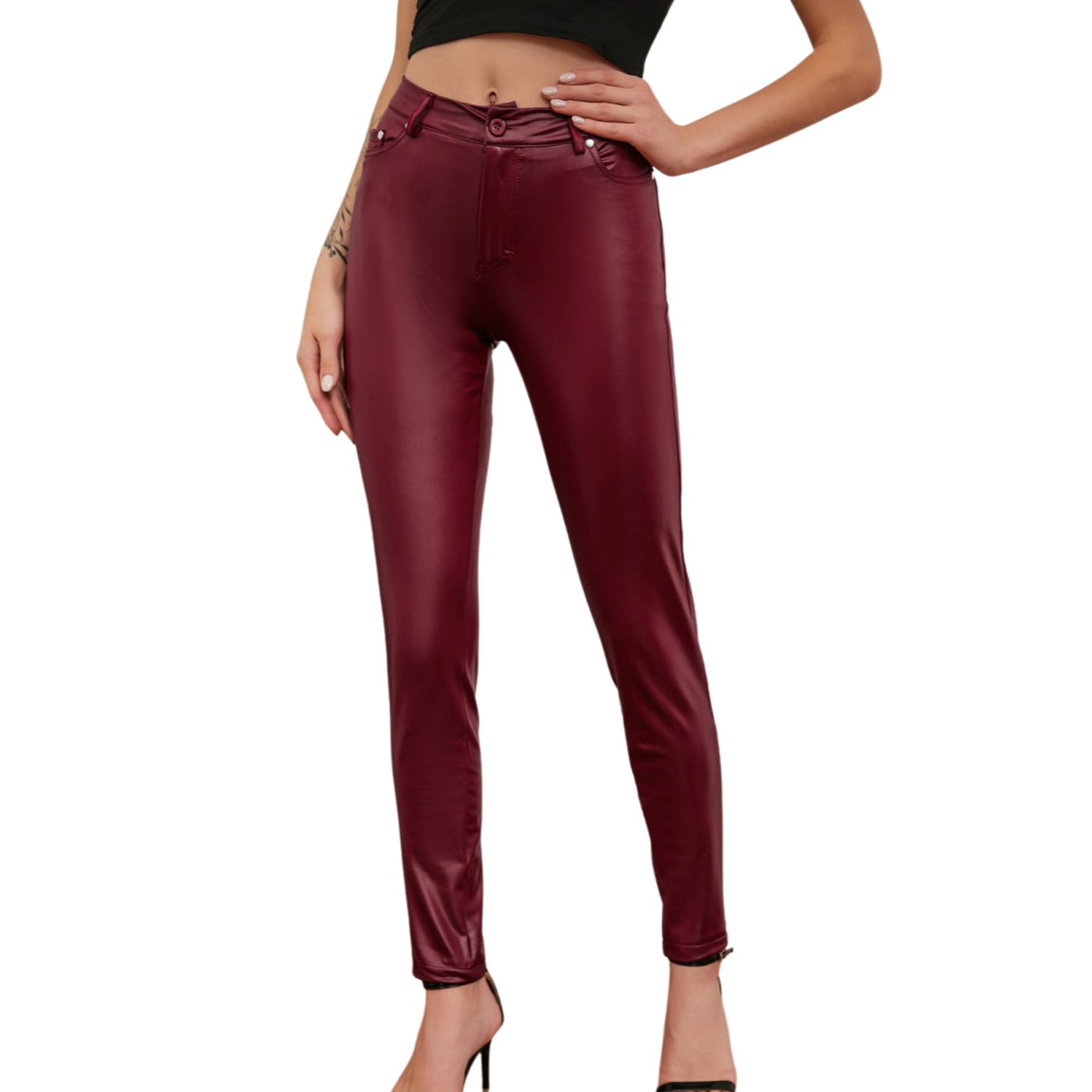 Women's Casual Leather Pants