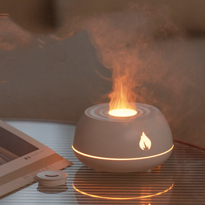 Flame Aromatherapy Diffuser 7 Colors Flame Light Home Air Humidifier 130ML USB Room Fragrance Essential Oil Diffuser