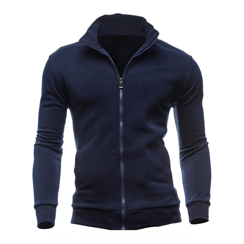 Turtleneck Full Zip Cardigan Mens Coat Sweater