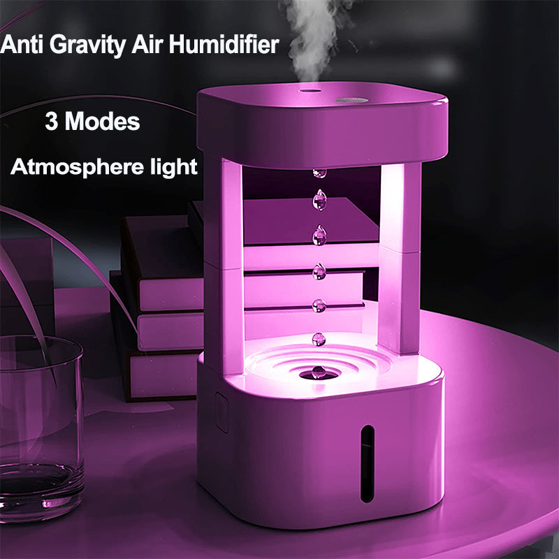 Creative Anti-gravity Water Drop Humidifier Air Conditioning Mist Spray 580ML Water Tank