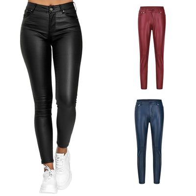 Women's Casual Leather Pants