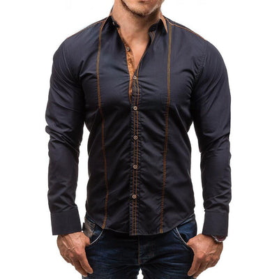 Casual Men's Loose Long-sleeved Shirt