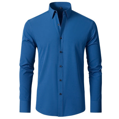 Men's Long Sleeve Shirt Mercerized Vertical Sense