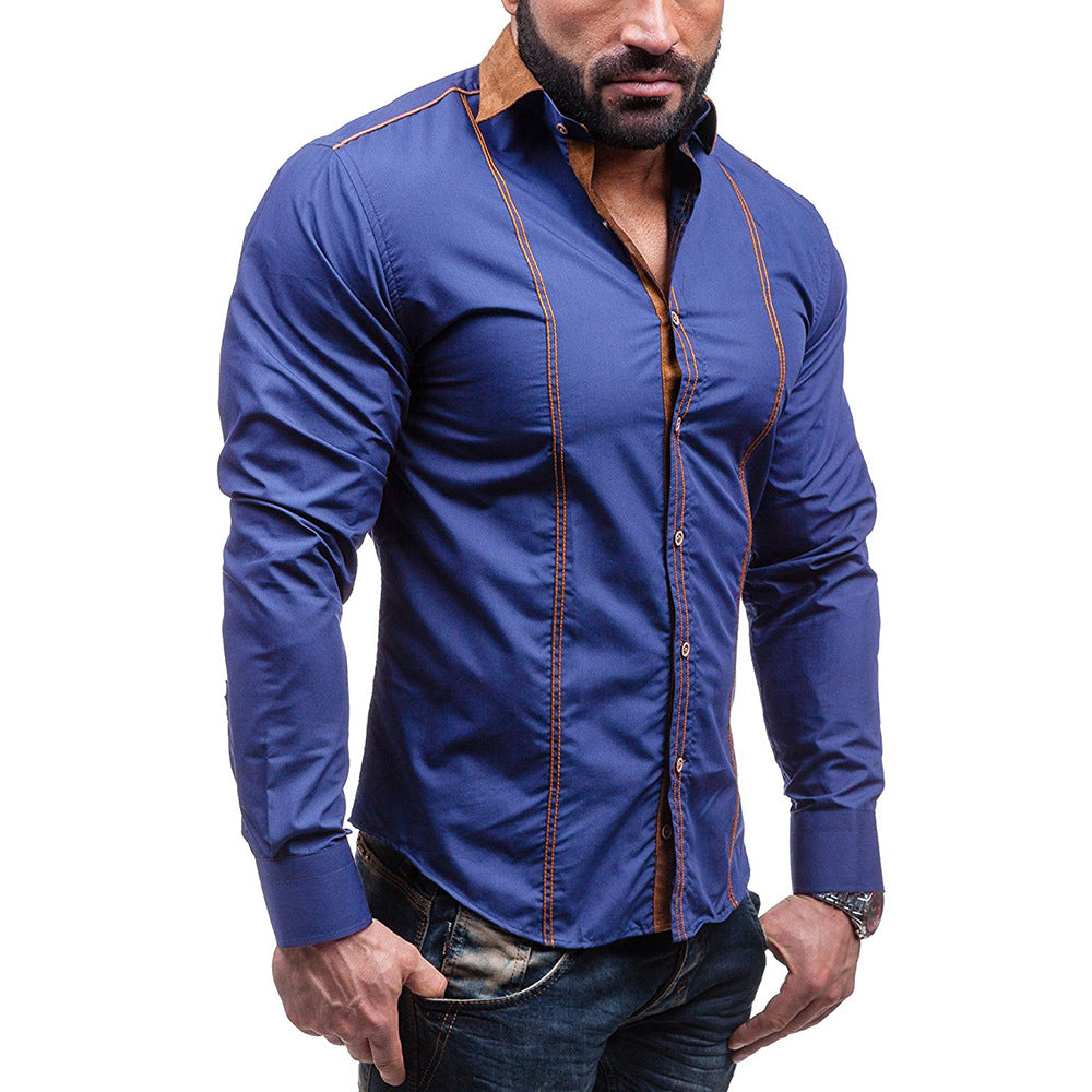 Casual Men's Loose Long-sleeved Shirt