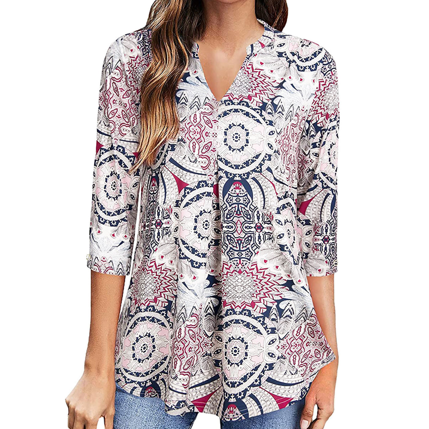 Women Blouse Long Sleeve Flowers