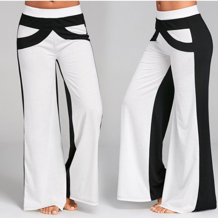 Color block wide-leg pants