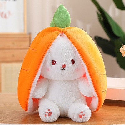 Rabbit Muppet Toys, 2023 New Strawberry/Carrot Bunny Plush, Reversible Carrot Strawberry Plush Cute Bunny Plushie, Easter and Children's Day Gifts