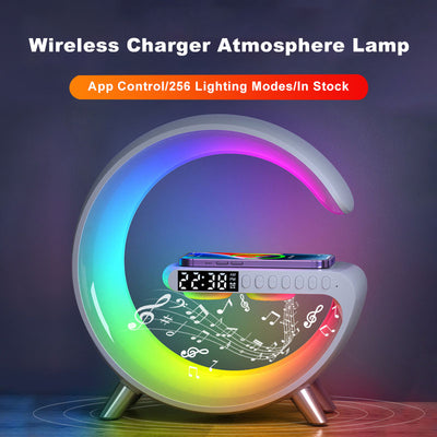 Intelligent Bluetooth Speaker and Wireless Charger Lamp 