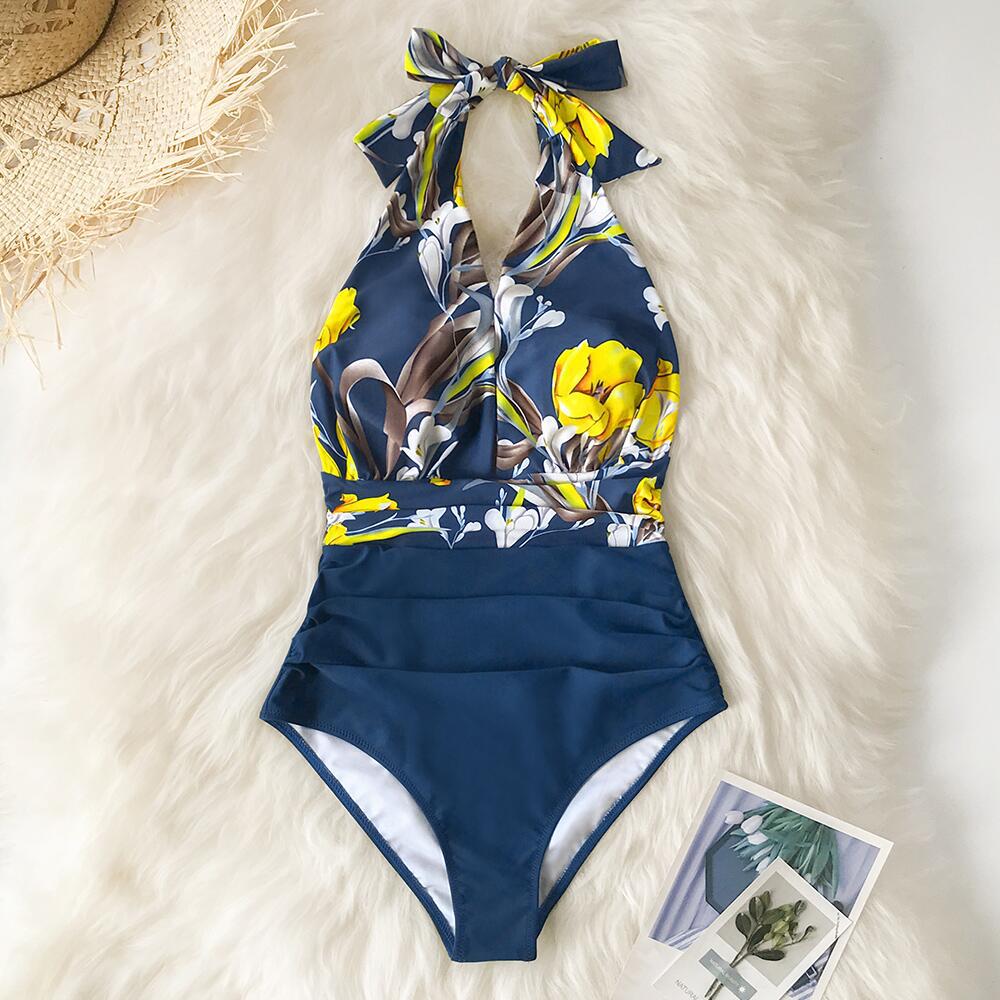 Sexy Print One Piece Ladies Swimwear