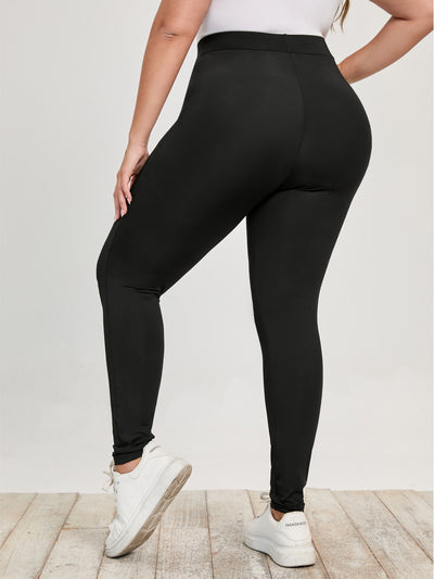 Plus Size Large Hole Bottomed Leggings