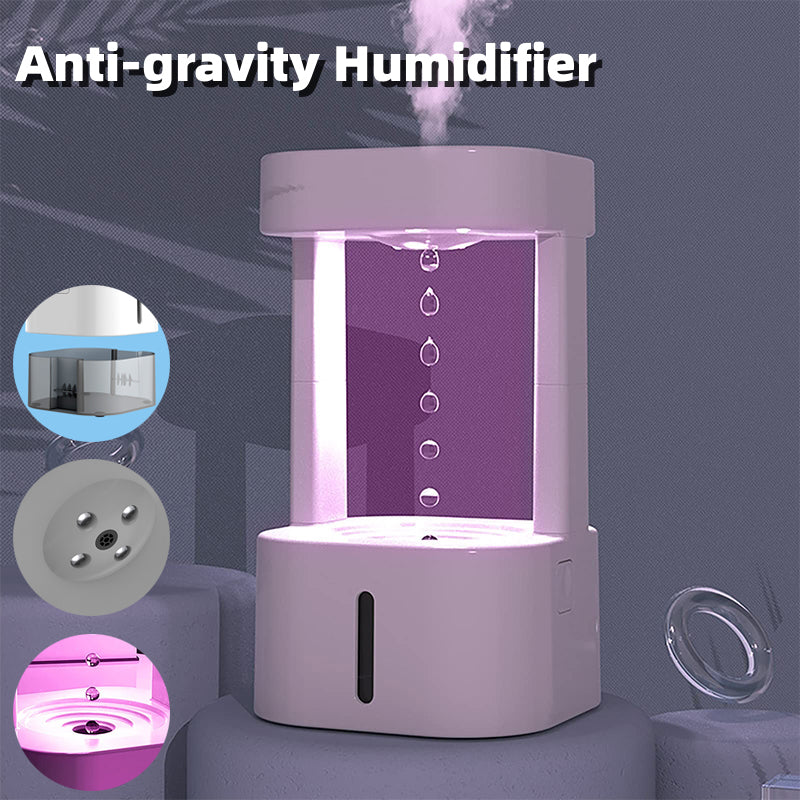 Creative Anti-gravity Water Drop Humidifier Air Conditioning Mist Spray 580ML Water Tank