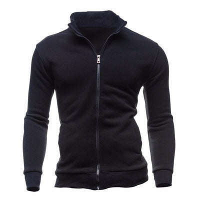 Turtleneck Full Zip Cardigan Mens Coat Sweater