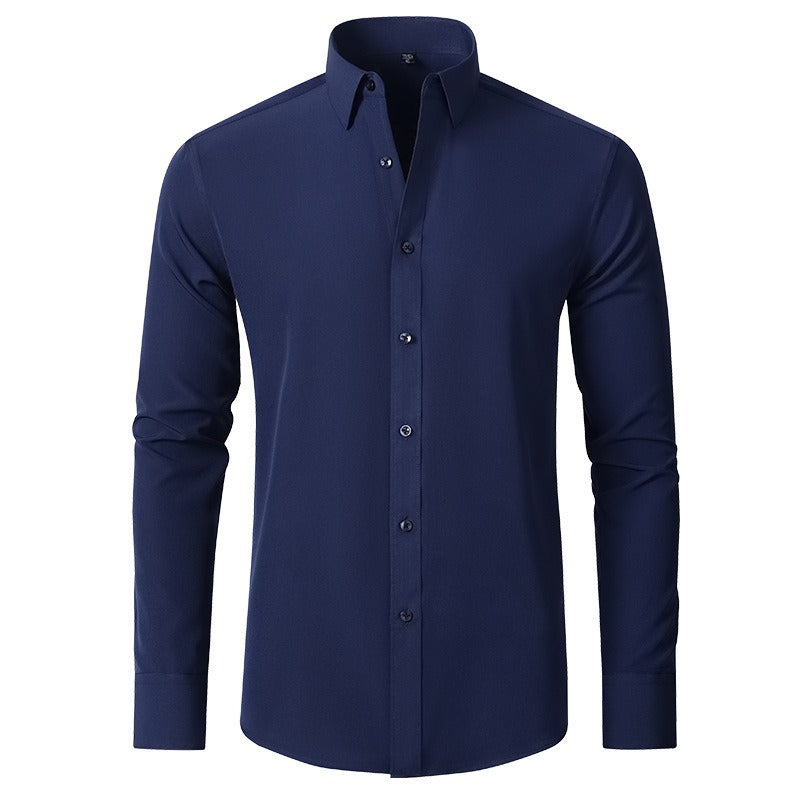 Men's Long Sleeve Shirt Mercerized Vertical Sense