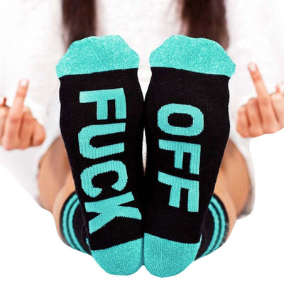 Foot Sole English Alphabet Socks Men's Mid Tube Socks