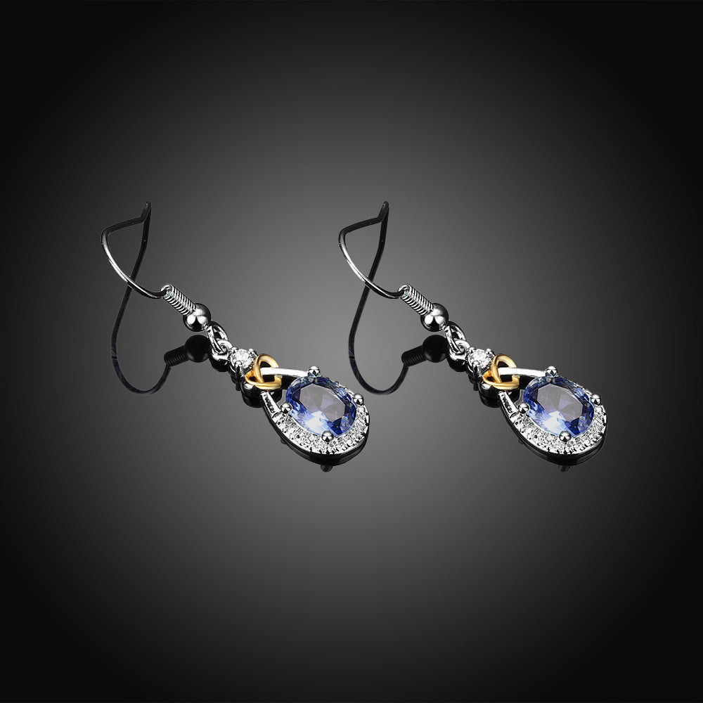 Sterling Silver Blue Sapphire Earrings