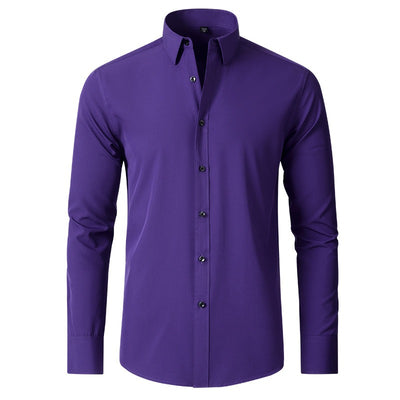 Men's Long Sleeve Shirt Mercerized Vertical Sense