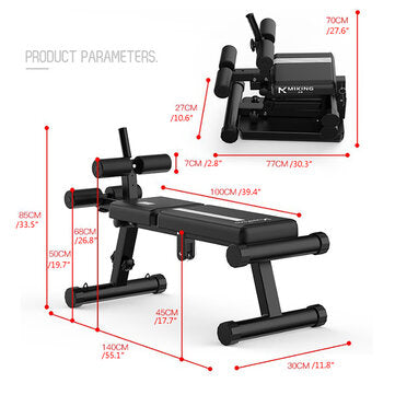 Adjustable Sit up Bench AB Flat Incline Decline Abdominal Training Crunch