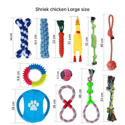 Pet Toy Set Dog Toy Cotton Rope Bite Toy Tooth Grinding Toy