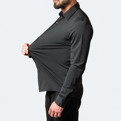 Men's Long Sleeve Shirt Mercerized Vertical Sense