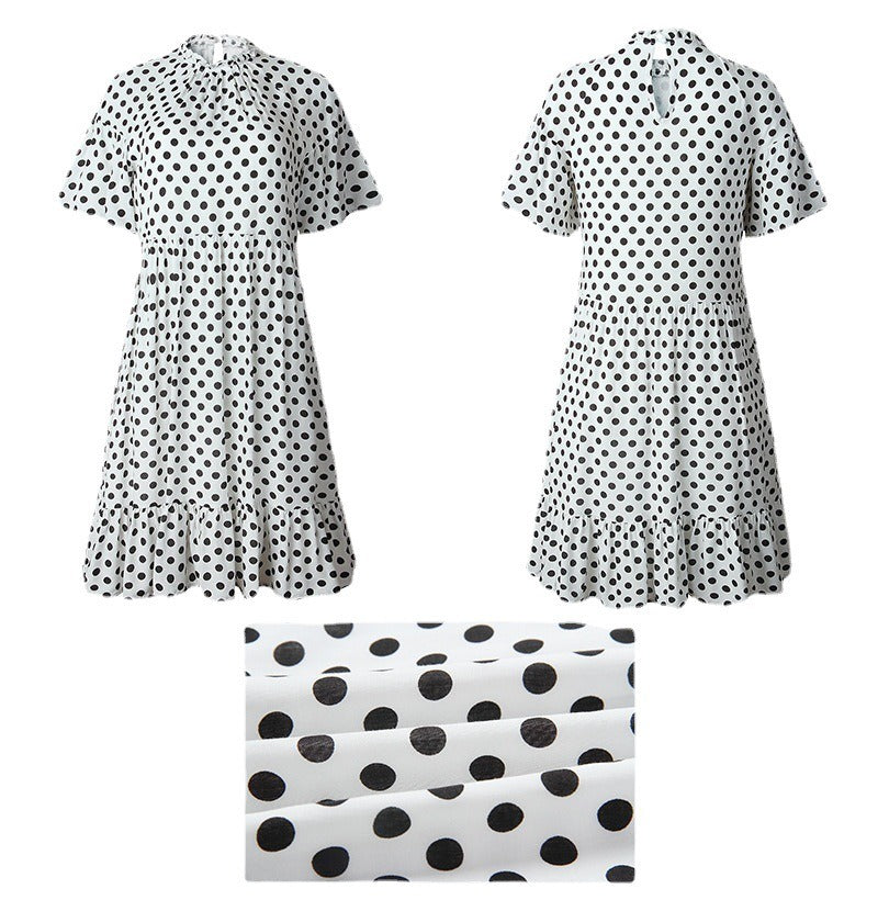 Summer Fashion Polka Dot Occidental Style Womens Dress