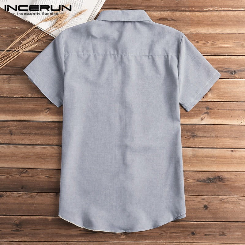 Men Short Sleeve Shirt Brand Clothes