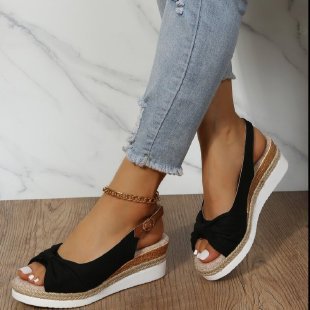 Summer Peep Toe Platform Sandals Buckle Daily Casual Shoes