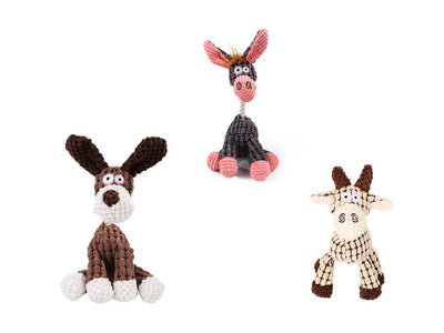 Dog Toy Plush Donkey Chewing