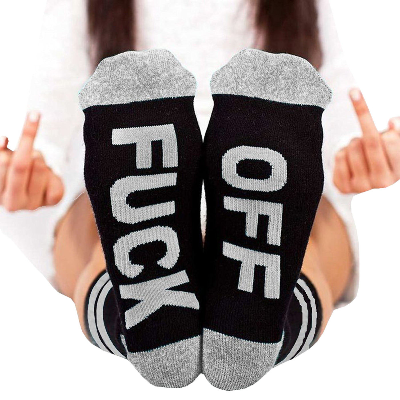 Foot Sole English Alphabet Socks Men's Mid Tube Socks