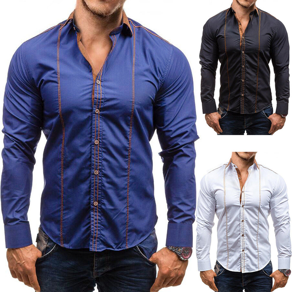 Casual Men's Loose Long-sleeved Shirt