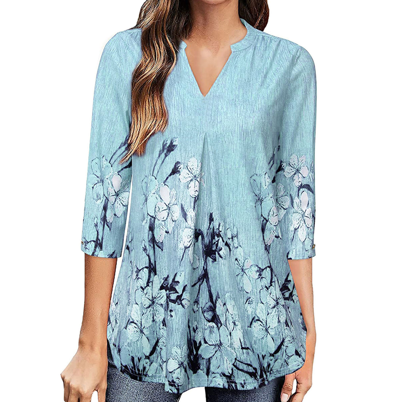 Women Blouse Long Sleeve Flowers