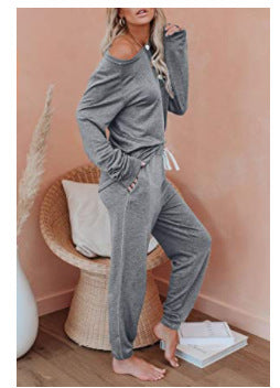 Women Casual Sweatshirt And Drawstring Tracksuit