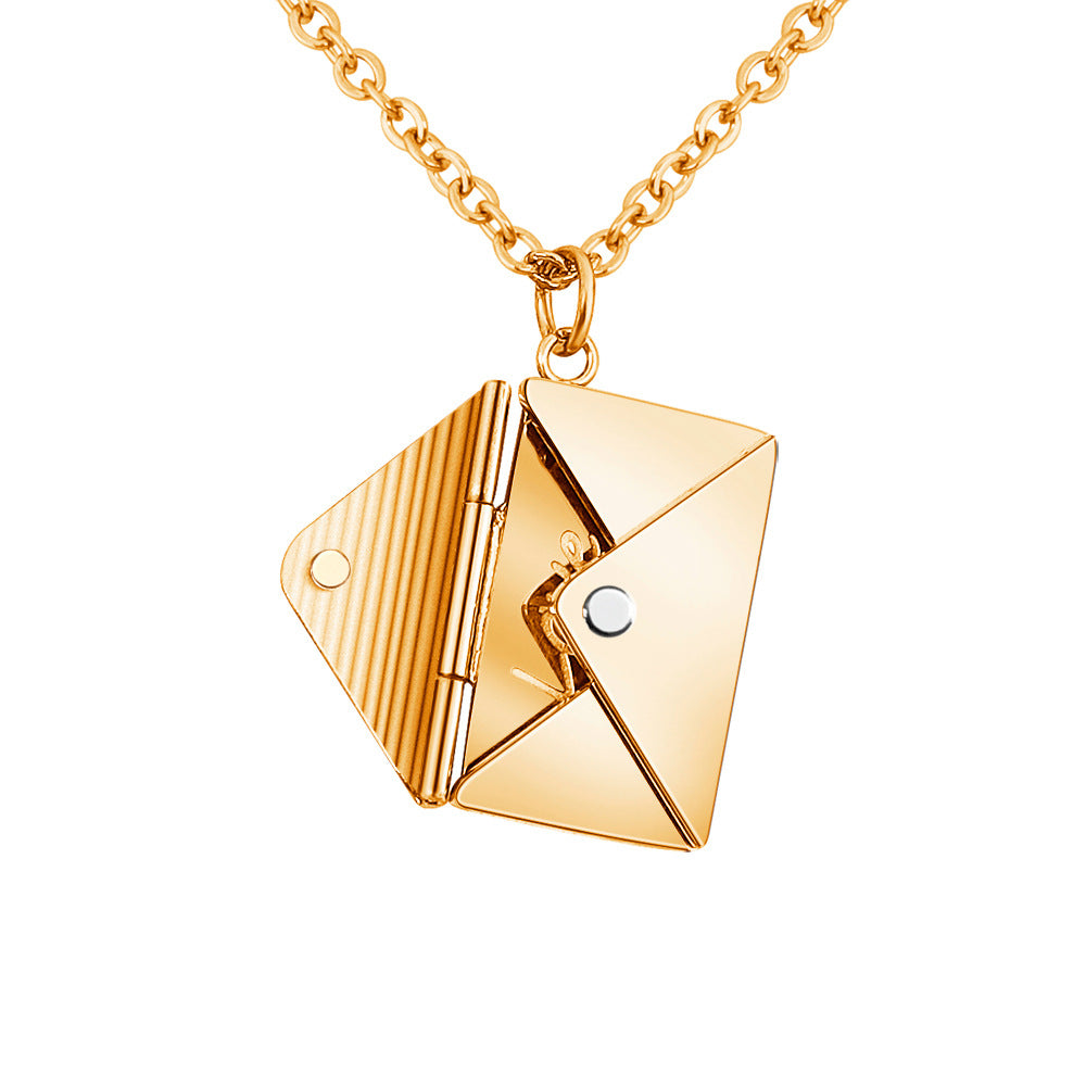 Women Lover Letter Envelop Necklace - Be You Cute Boutique