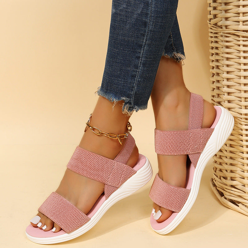 Double-strap Sandals Women Platform