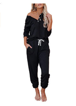 Women Casual Sweatshirt And Drawstring Tracksuit