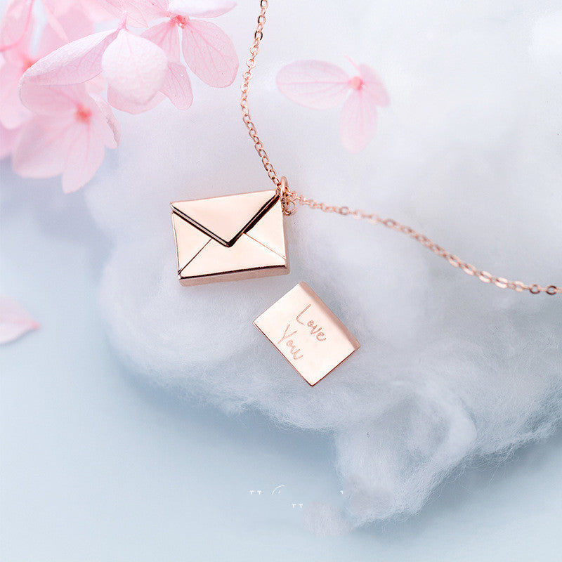 Women Lover Letter Envelop Necklace - Be You Cute Boutique