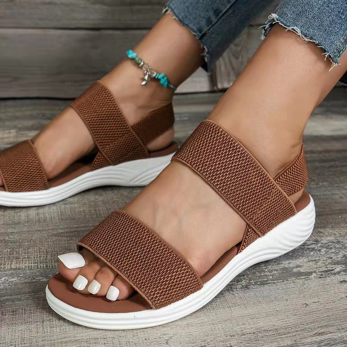 Double-strap Sandals Women Platform